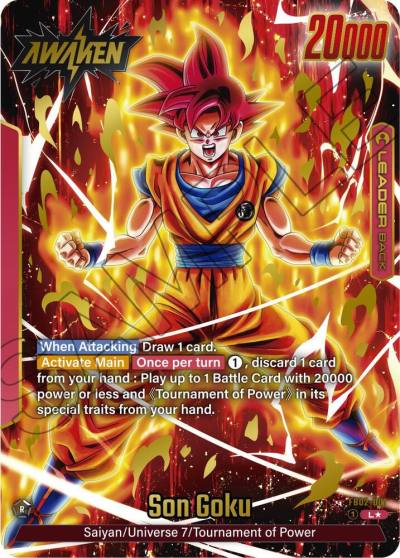 Son Goku Alternate Art FB02-001 Blazing Aura Fusion World card