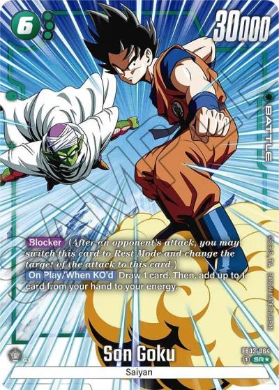 Son Goku Alternate Art FB03-064 Raging Roar Fusion World card