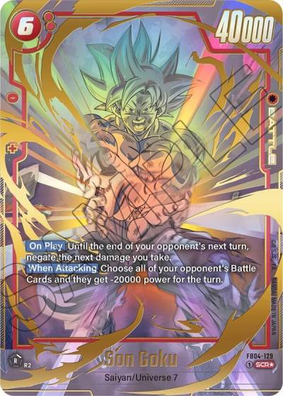 Son Goku Alternate Art FB04-129 Ultra Limit Fusion World card