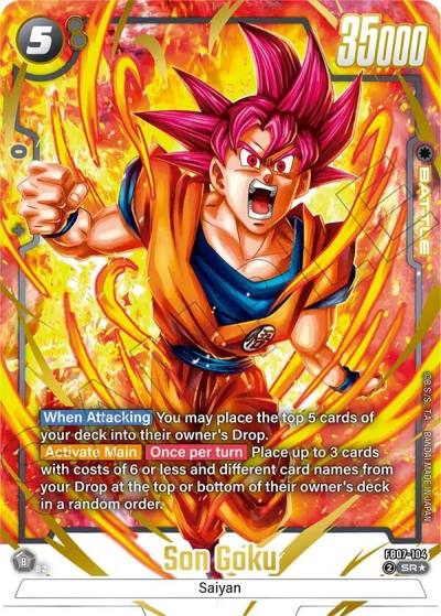 Son Goku Alternate Art FB07-104 Wish For Shenron Fusion World card