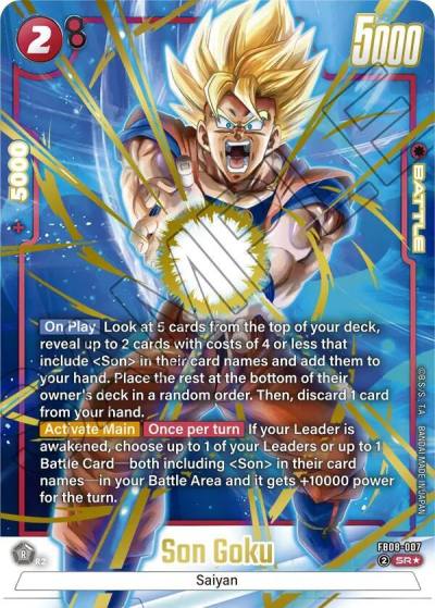 Son Goku Alternate Art FB08-007 Saiyan's Pride Fusion World card