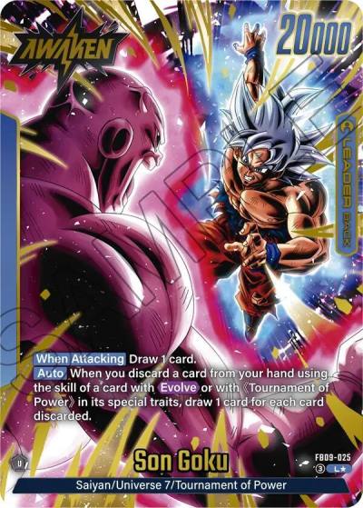Son Goku Alternate Art FB09-025 Dual Evolution Fusion World card
