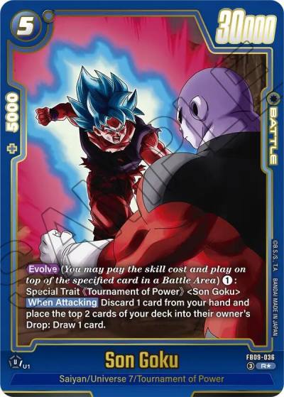 Son Goku Alternate Art FB09-036 Dual Evolution Fusion World card