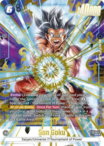 Son Goku Alternate Art FB09-037 Dual Evolution Fusion World card