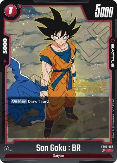 Son Goku BR FB09-008 Dual Evolution Release Event Cards Fusion World card