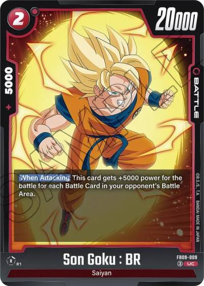 Son Goku BR FB09-009 Dual Evolution Fusion World card