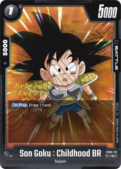 Son Goku Childhood BR FB03-112 Raging Roar Release Event Cards Fusion World card