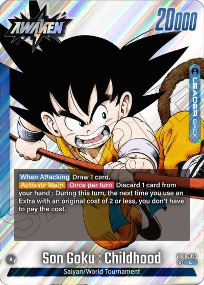 Son Goku Childhood FB06-025 Manga Booster 01 Fusion World card