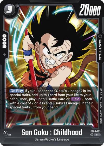 Son Goku Childhood FB08-103 Saiyan's Pride Fusion World card
