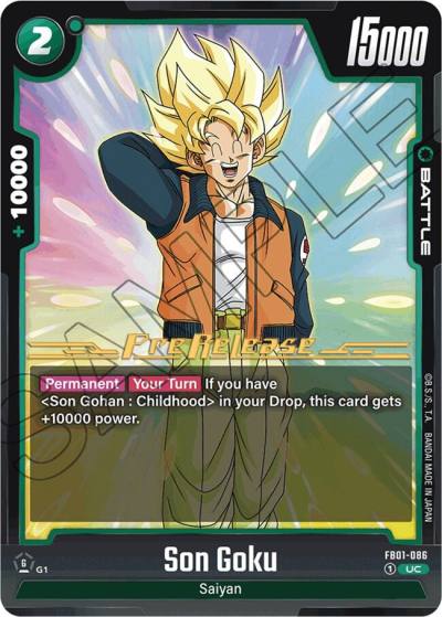 Son Goku FB01-086 Awakened Pulse Pre-Release Cards Fusion World card