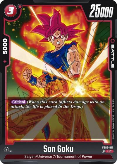 Son Goku FB02-017 Blazing Aura Fusion World card