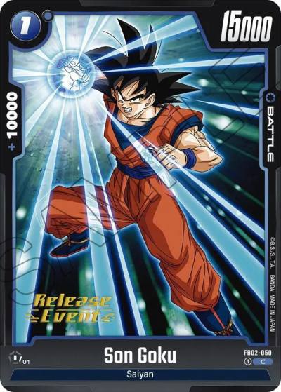 Son Goku FB02-050 Blazing Aura Release Event Cards Fusion World card