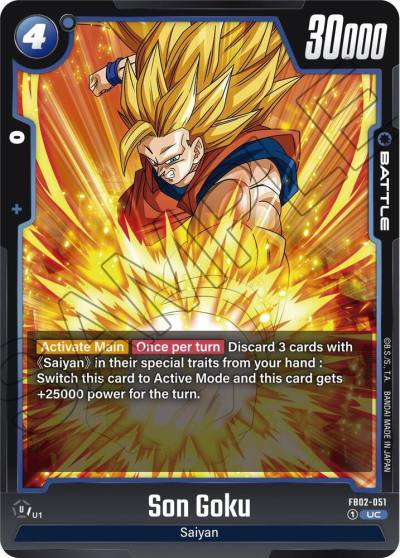 Son Goku FB02-051 Blazing Aura Fusion World card