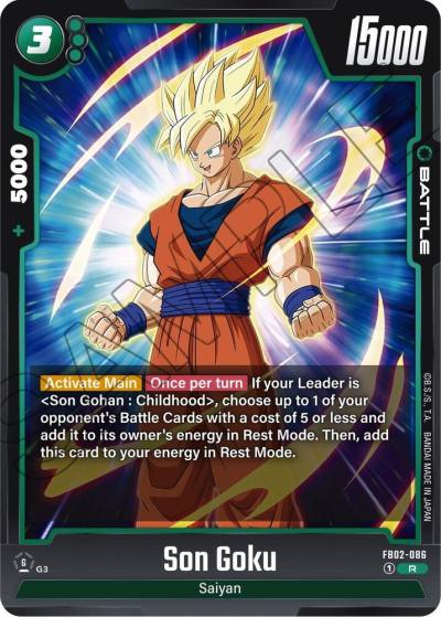 Son Goku FB02-086 Blazing Aura Fusion World card