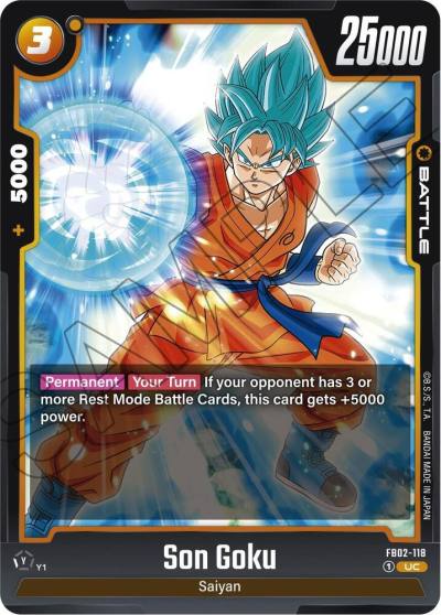 Son Goku FB02-118 Blazing Aura Fusion World card