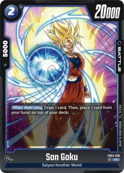Son Goku FB03-036 Raging Roar Fusion World card