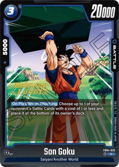 Son Goku FB04-035 Ultra Limit Release Event Cards Fusion World card