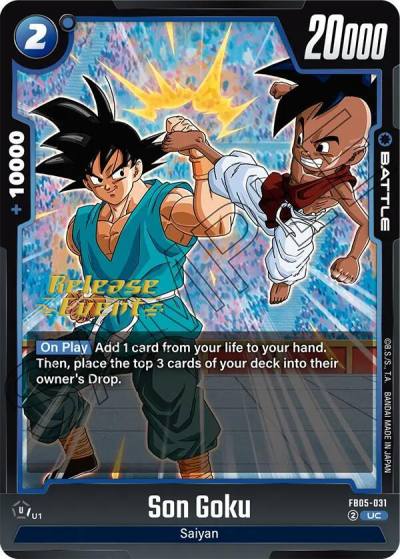 Son Goku FB05-031 New Adventure Release Event Cards Fusion World card