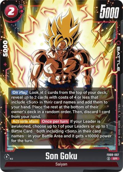 Son Goku FB08-007 Saiyan's Pride Fusion World card