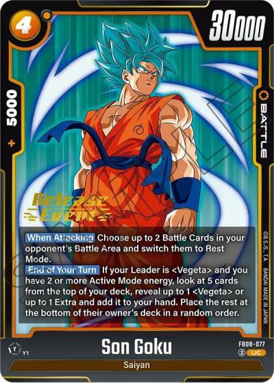 Son Goku FB08-077 Saiyan's Pride Release Event Cards Fusion World card