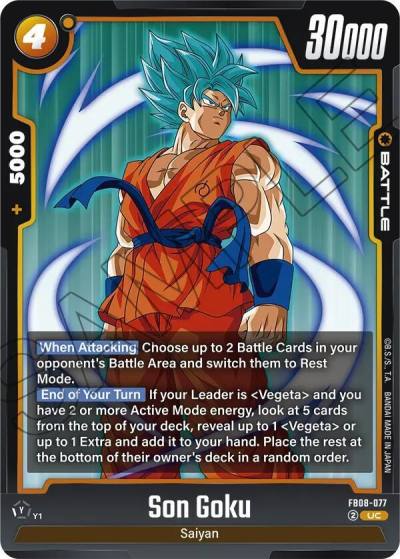 Son Goku FB08-077 Saiyan's Pride Fusion World card