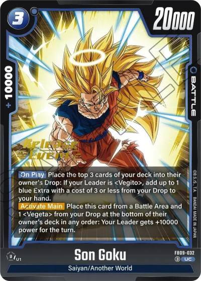 Son Goku FB09-032 Dual Evolution Release Event Cards Fusion World card