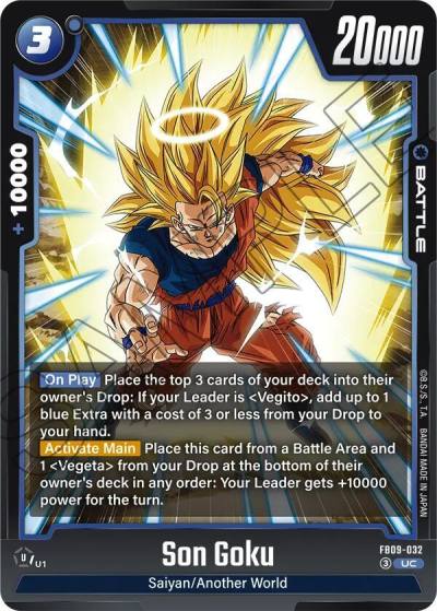 Son Goku FB09-032 Dual Evolution Fusion World card