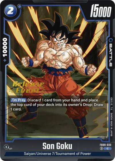 Son Goku FB09-033 Dual Evolution Release Event Cards Fusion World card