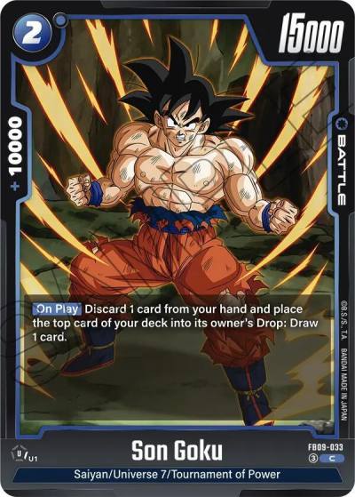 Son Goku FB09-033 Dual Evolution Fusion World card