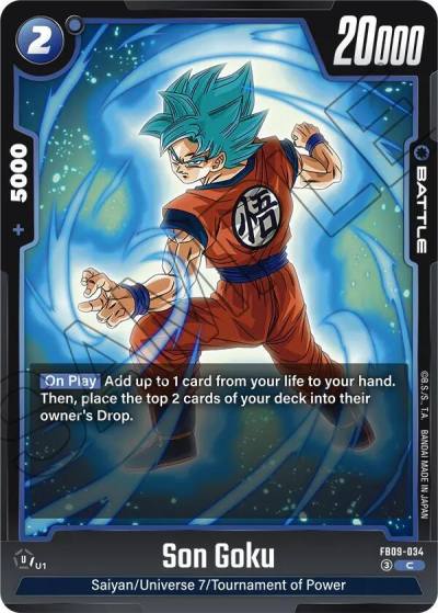 Son Goku FB09-034 Dual Evolution Fusion World card