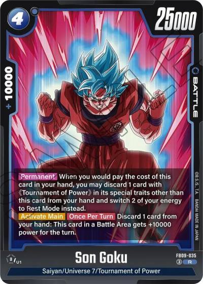 Son Goku FB09-035 Dual Evolution Fusion World card