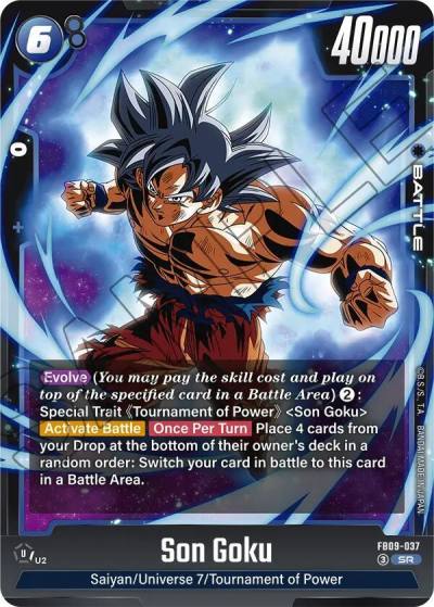 Son Goku FB09-037 Dual Evolution Fusion World card