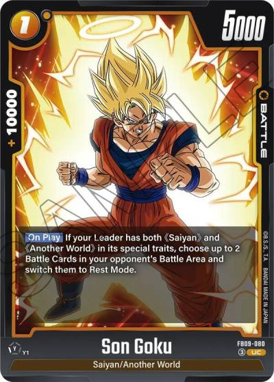 Son Goku FB09-080 Dual Evolution Fusion World card