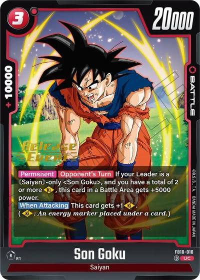 Son Goku FB10-010 Cross Force Release Event Cards Fusion World card