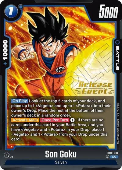 Son Goku FB10-031 Cross Force Release Event Cards Fusion World card