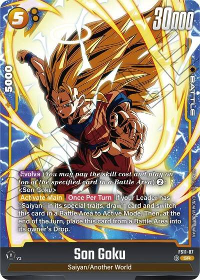 Son Goku FS11-07 Starter Deck EX: The Phase of Evolution Fusion World card