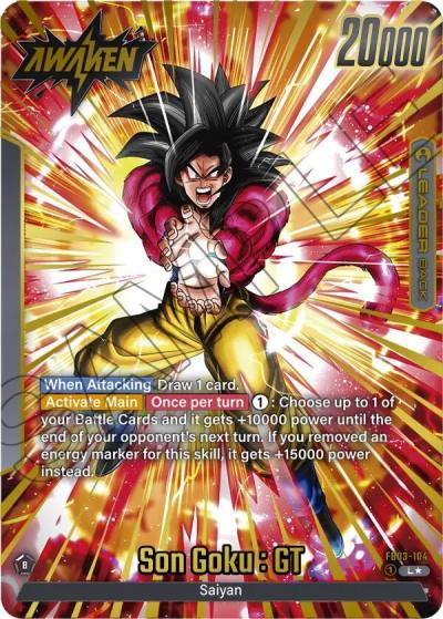 Son Goku GT Alternate Art FB03-104 Raging Roar Fusion World card