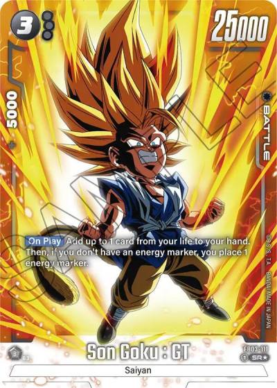 Son Goku GT Alternate Art FB03-111 Raging Roar Fusion World card