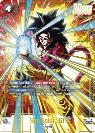 Son Goku GT Alternate Art FB03-140 Raging Roar Fusion World card