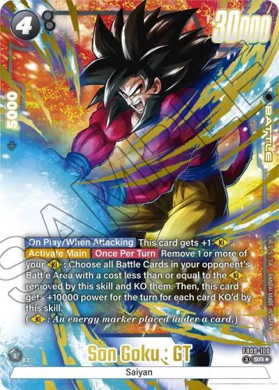 Son Goku GT Alternate Art FB09-100 Dual Evolution Fusion World card