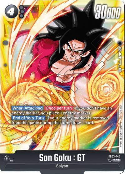 Son Goku GT FB03-140 Raging Roar Fusion World card