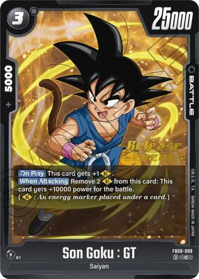 Son Goku GT FB09-099 Dual Evolution Release Event Cards Fusion World card