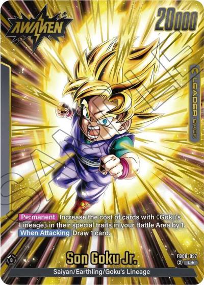 Son Goku Jr Alternate Art FB08-097 Saiyan's Pride Fusion World card