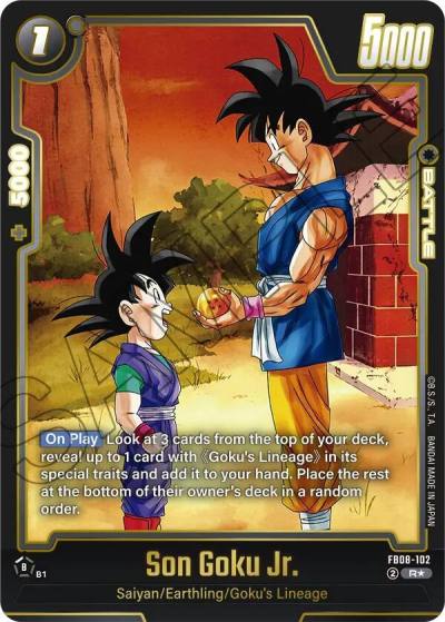 Son Goku Jr Alternate Art FB08-102 Saiyan's Pride Fusion World card