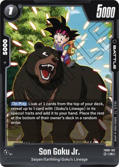 Son Goku Jr FB08-102 Saiyan's Pride Fusion World card