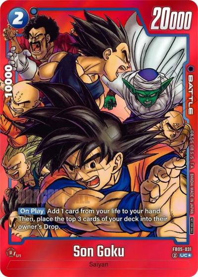 Son Goku Limited Pack MANGA Version 01 FB05-031 Tournament and Championship Promos Fusion World card