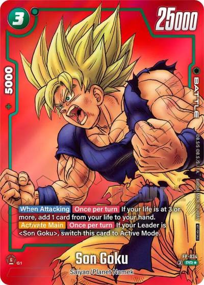 Son Goku Limited Pack MANGA Version 01 FP-034 Tournament and Championship Promos Fusion World card