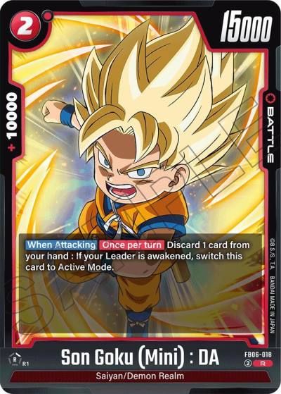 Son Goku Mini DA FB06-018 Rivals Clash Fusion World card