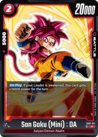 Son Goku Mini DA FB07-011 Wish For Shenron Fusion World card