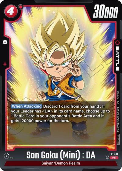 Son Goku Mini DA Promotion Pack Vol5 FP-031 Tournament and Championship Promos Fusion World card
